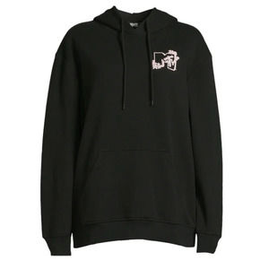 Women's MTV Boyfriend Black Skull Music Television Hoodie NWOT